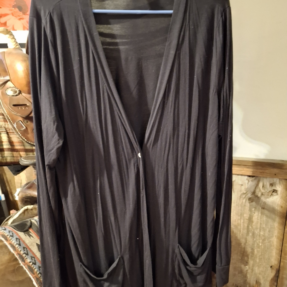 Agnes & Dora Classic Black Open Cardigan